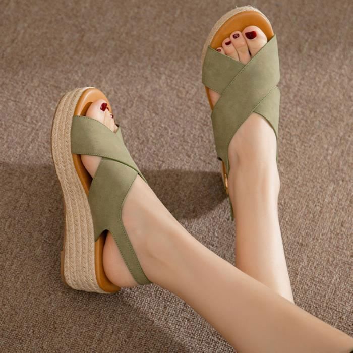 Cdiscount sandales top femme compensees