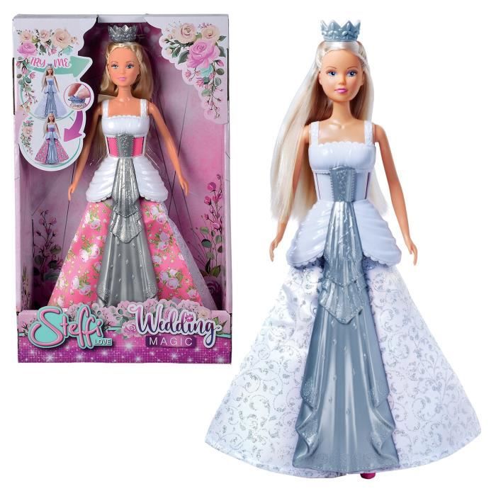 Poupee Princesse Magique 29cm STEFFI LOVE Robe qui change de couleur