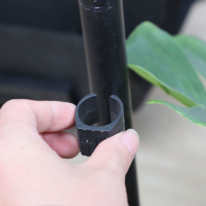 Sourcing Map 20pcs Patin Pied Chaise Tube Rond Embout Tube Pied Table Fauteuil Tampon Meuble Forme U Plastique Noir Diamètre 7 Mm