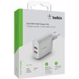 Belkin chargeur secteur double USB-A 12W x2, blanc-3