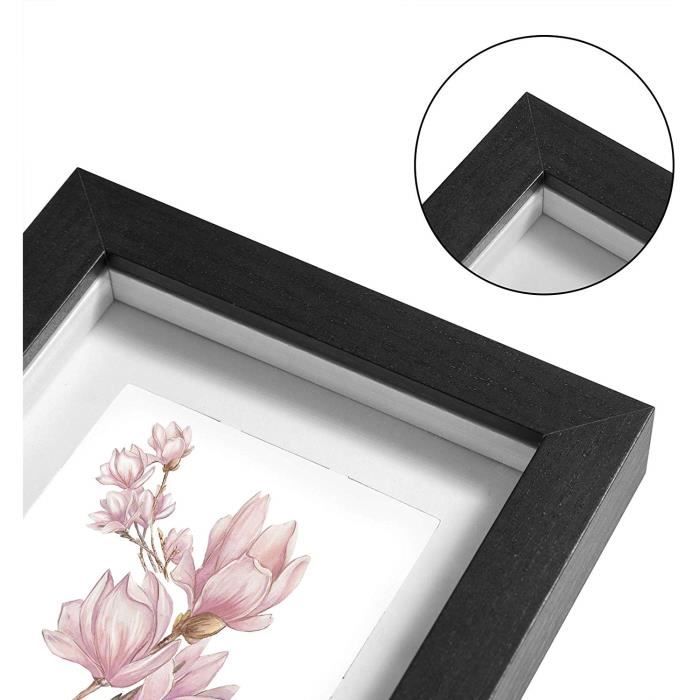 Cadre photo gris anthracite en résine format a4 (21x29.7 cm) (lot de 3) -  vitre en verre[A438] - Cdiscount Maison