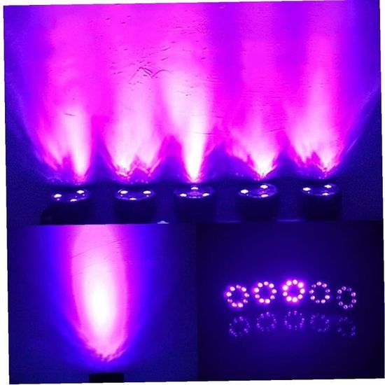 LED UV Scène Éclairage par Lampe Projecteur avec Son Activated Télécommande  Violet 12led Ultraviolet Black Light Party Disco42 - Cdiscount TV Son Photo