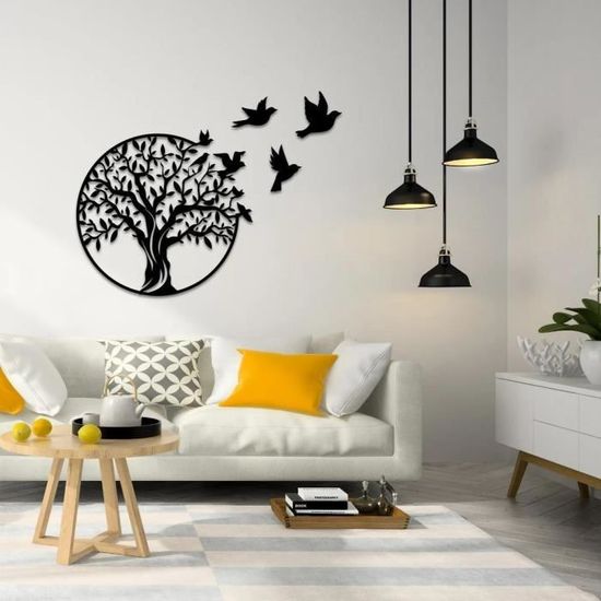 Dekory Art Mural 'Arbre de Vie' en Métal, Décoration Murale Style Industriel, 30 x 31 cm, Pièce d'Art Élégante pour la Décoration Intérieure de Salon, Maison (11,8'' x 12,2