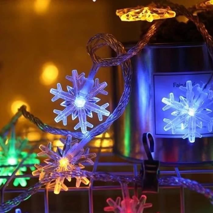 Guirlande lumineuse pile extérieur 100 LED Bleu , Déco Noel