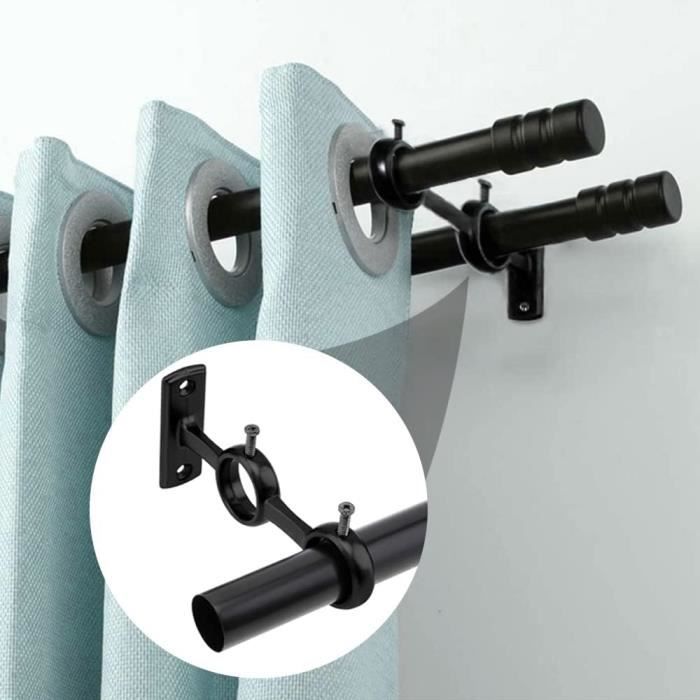 Cozlly Supports de Tringle à Rideaux, Lot de 2 Double Cozlly Supports de Tringle à Rideaux, Lot de 2 Double