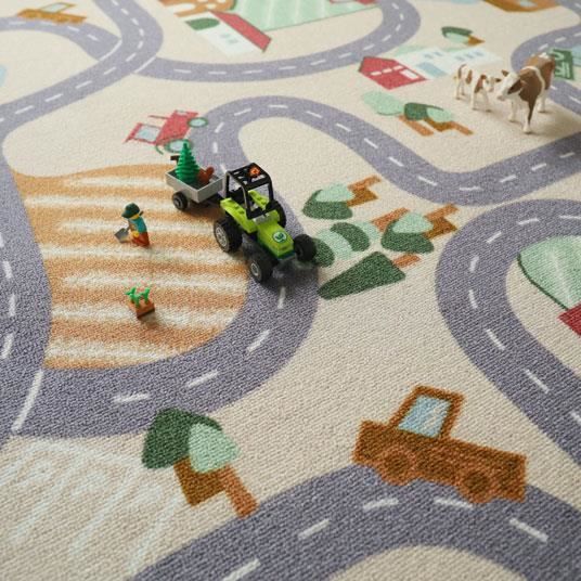 Tapis de jeu pour enfant Disney Cars bleu circuit de route - 17 tailles  disponibles