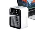Climatiseur portable – – 500ml, 3000mAh, silencieux – pour bureau, chambre et camping – Blanc