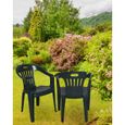 Dmora - Chaise d’extérieur Damorus, Siège de jardin, Chaise pour table à manger, Fauteuil d'extérieur, 56x55h78 cm, Vert-0