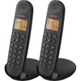 Téléphone fixe sans fil - LOGICOM - DECT ILOA 250 DUO - Noir - Sans répondeur-0
