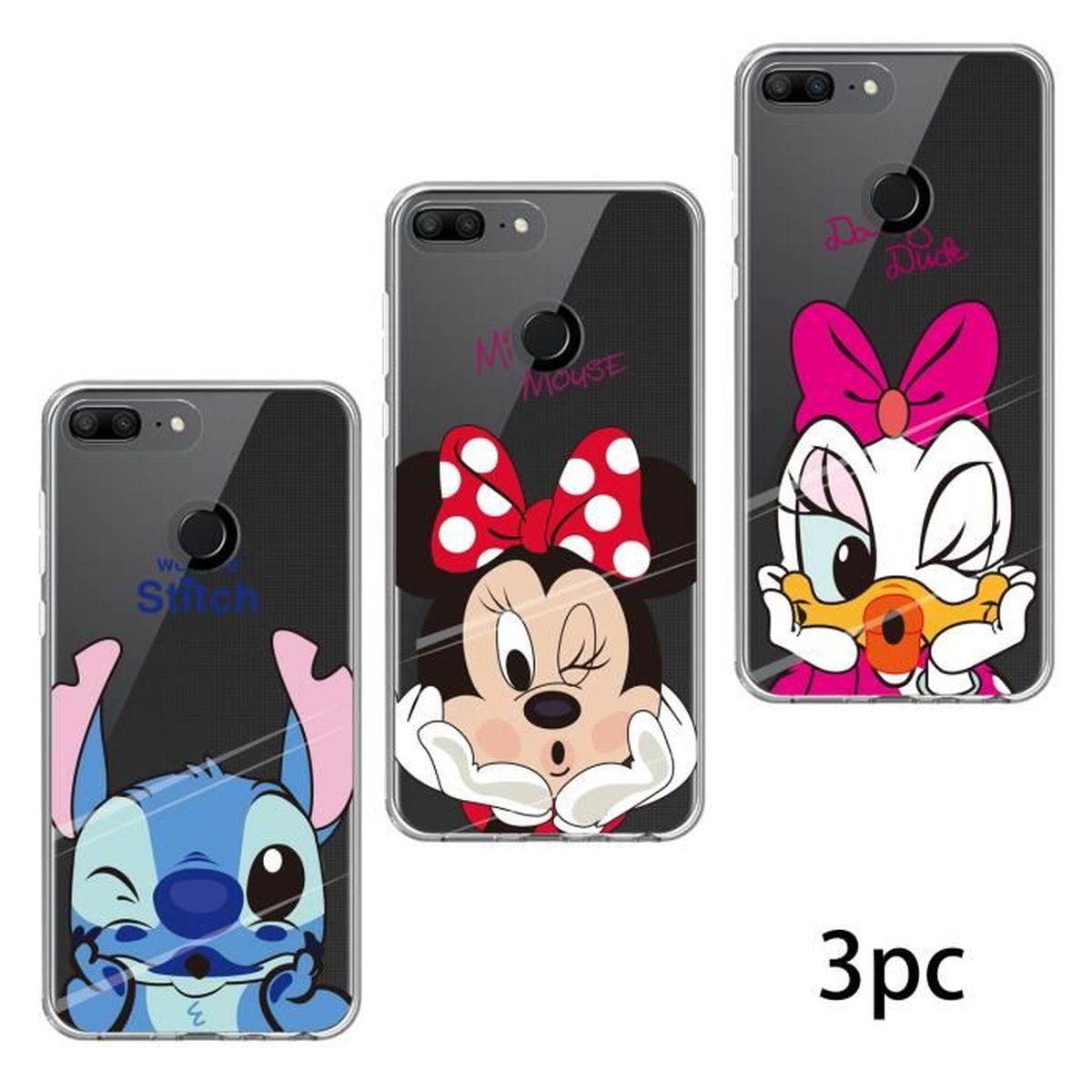 Changer Mode De Paiement Disney Plus Coque Pour Huawei Honor 9 Lite 3PC Disney Minnie Schéma Souple Premium