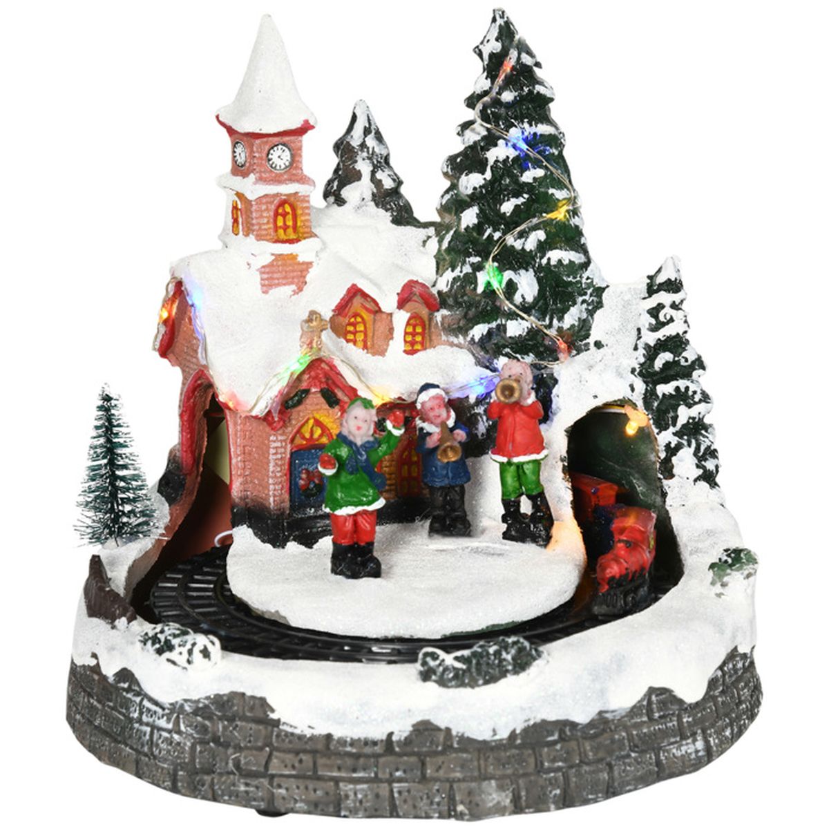 RHO - Éclairage de Noël - Décoration de Noël Rennes avec traîneau 100