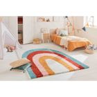 Tapis Enfant - NAZAR - Aquarelle - Arc-en-ciel - 120x160 cm - Multicolore