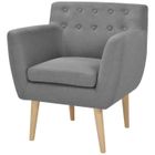 Fauteuil Tissu 67 x 59 x 77 cm Gris foncé H1L1 Fauteuil Tissu 67 x 59 x 77 cm Gris foncé H1L1