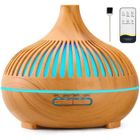 TAOFEDO Diffuseur d'Huiles Essentielles 550ml, Télécommande d'humidificateur Ultrasonique avec 15 Lumières LED pour Maison/Yoga/Bureau