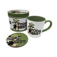 Star Wars Tasse à café and Coaster gift tin set Yoda Best Logo nouveau officiel