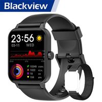 Blackview R30 Montre Connectée Femme Homme Smartwatch Bluetooth de Sport Étanche pour iOS Android - Noir