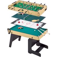 Table multi jeux pliable adulte - Babyfoot, Billard, Ping Pong, Hockey - KANGUI