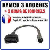 Cordon 3 broches pour Kymco 3 broches vers OBD - Diagnostic Pro Moto