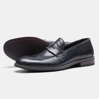 Chaussures en Cuir pour Hommes Mocassins de Luxe Confortables à La Mode Noir