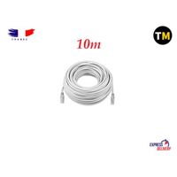CABLE ETHERNET Câble d'installation Câble de Réseau Ethernet 10m Blanc