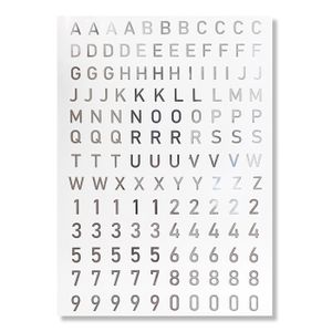 12 PCS Kit De Chiffres Lettres En Vinyle Auto-Adhésif Pour DIY Scrapbooking, Carte De Voeux Et Décoration Cadeau (Couleurs Assorties