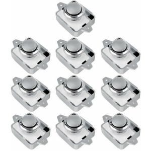 4 Pièces Serrure Bouton Poussoir Camping-Car - Loquet Placard Caravane Alliage Zinc ABS