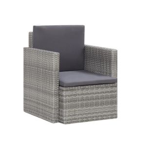 Chaise Resine Tressee Gris Achat Vente Pas Cher