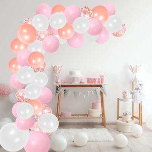 30pcs ballons anniversaire rose blanc, helium pour ballon rose blanc ballons  de confettis or pour décoration decoration anniv[A283] - Cdiscount Maison