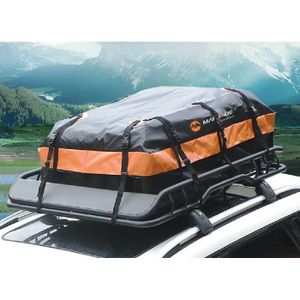 COFFRE DE TOIT Coffre de toit-noir orange-500D matériau épaissi de haute qualité sac de toit de voiture de protection solaire étanche 115*80*35CM