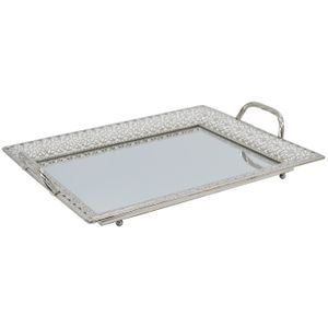 Plateau Fête Argenté Plateaux De Service Inox 3 Pièces - Plats à Saucisson Et Fromage Pour Buffet, Fête, Lavable Au Lave-vaisselle Accessoire Reception Lave-vaisselle