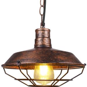 LUSTRE ET SUSPENSION UNI Lot de 2 Lustre Suspension - Vintage Industriel - Lampe Suspension - Rouille