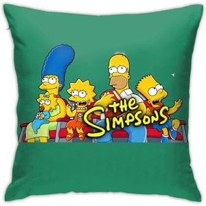 TAIE D'OREILLER Taie d'oreiller décorative - Simpsons - Season 18x18po[1337] - Vert - Synthétique - Hommes et femmes