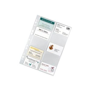 Pochettes de rangement A4, pour 10 cartes de visite/cartes de crédit au  format paysage