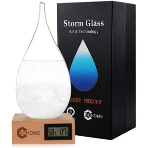 Noël Tempête Verre Baromètre Station Météo Boule De Verre Boule De Verre De Mode Station Météo De Bureau Tempête Bouteille Tempête Verre Cristal Boule De Verre Décoration De Bureau À Domicile 