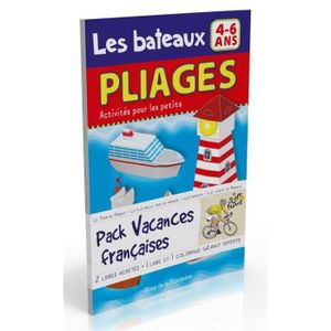 LIVRE DE COLORIAGE Livre - Pliages ; Activites Pour Les Petits ; Pack Vacances Françaises ; Le Tour De France, Le Plus Beau Tour Du Monde, Les