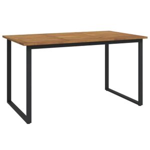 TABLE DE JARDIN  Drfeify Table de jardin et pieds en forme de U 140x80x75 cm bois acacia A319511 HB012