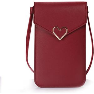 Pochette Portable Narunii Cuir PU Transparent - Sac Bandoulière Femme Avec Fenêtre Tactile | Anti-Chute, Multipoche