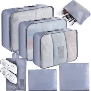 6 pieces sacs de rangement bagages organisateurs valise - Cdiscount