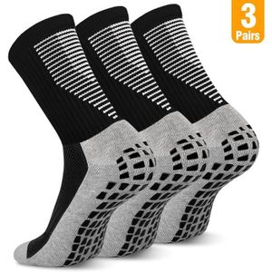 CHAUSSETTES FOOTBALL 3 Paires Chaussette Football Antidérapante Hommes 