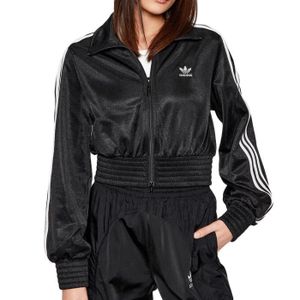 SURVÊTEMENT Veste de survêtement Femme Adidas Track Top - Noir - Coupe crop - Col montant