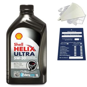 HUILE MOTEUR 1 litre original Shell Helix Ultra ECT 5W30 C3 huile moteur 550042845 ACEA 03 SET
