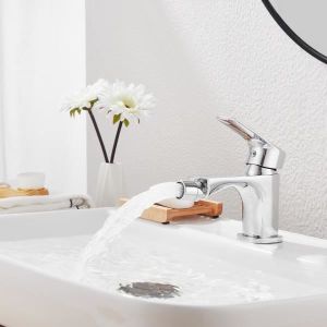 1pièce Plastique Blanc robinet lavabo Design Distributeur de trombones support pour décoration de la maison