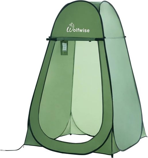 Tente De Douche/cabinet De Changement Portable – Imperméable, Pliable, Avec 4 Poteaux De Fixation, Pour Camping Et Extérieur
