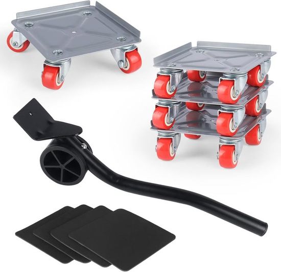 Chariot De Déménagement 4 Roues Avec Lève-meubles - Charge 330 Lbs - Marque SNOMEL