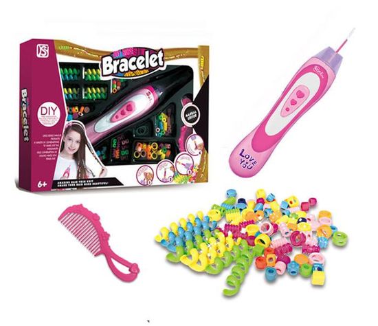 Kit De Coiffure Licorne Pour Fille 5-12 Ans – Tresseuse Automatique, Perles, Serre-tête, Pinces, DIY
