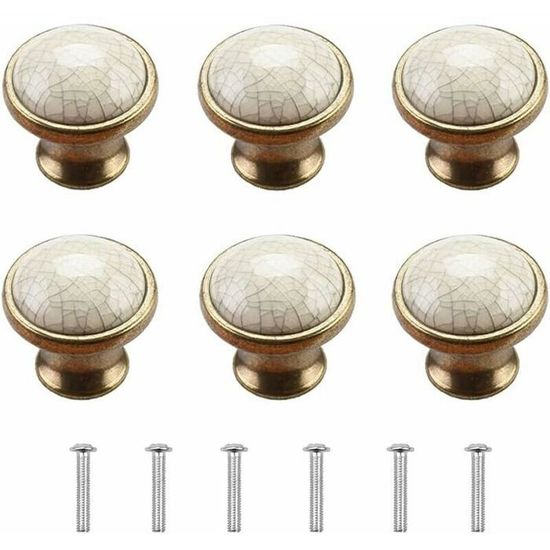Mgoodoo Lot de 5 Poignées de porte pour Placards Style Vintage Rétro