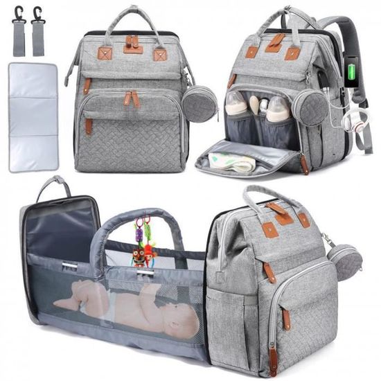 Sac à Dos à Langer QUINO&CO pour Bebe avec Matelas à Langer