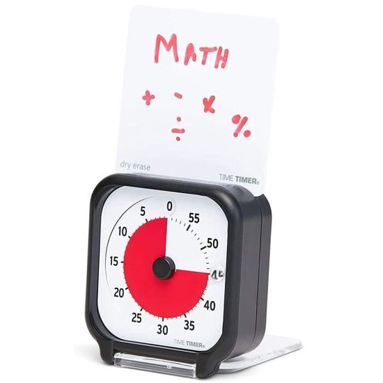 Time Timer Pocket - Minuterie Visuelle 60 Min Avec Carte Effaçable | Outil Gestion Temps Pour Études, Cuisine