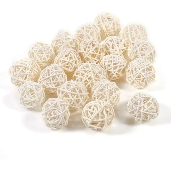BOULE DE NOEL - DECORATION DE SAPIN Boule en rotin 20 pièces Boules 
