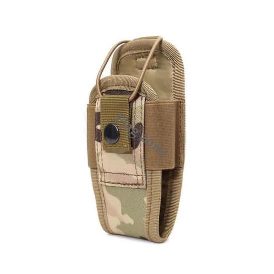 Pochette Tactique Pour Talkie-Walkie - Nylon Kaki, Sangle Réglable - Pour Randonnée, CS, Cyclisme